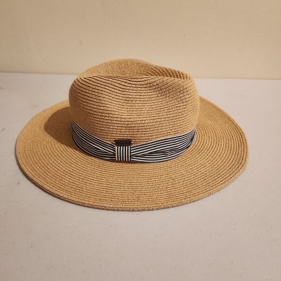 Sun N Sand Lot Of 2 Packable Straw Sun Hats Fedora And Ombre Sunset Resortwear - Picture 8 of 16
